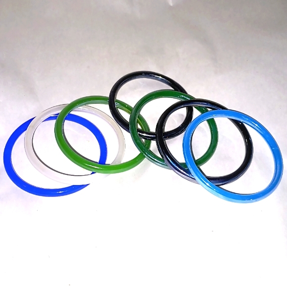 Glass Bangle' Bracelets 6 - Picture 2 of 2